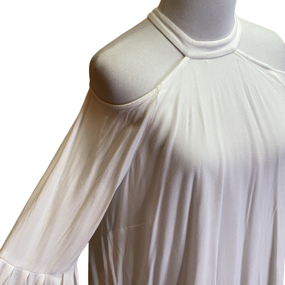 Free People Rayon Drift Away Blouse / Dress in Ivory Size Small - Picture 4 of 11